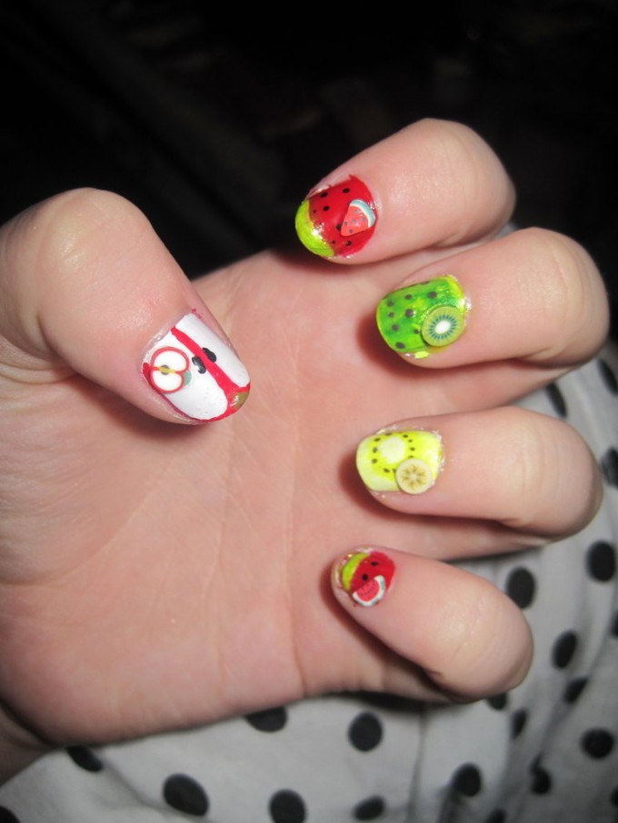 3d fruity nail art designs