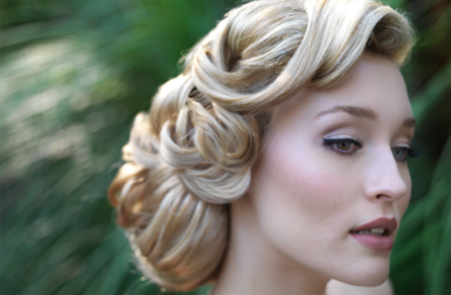 Retro Updo Style 40 Gorgeous Wedding Updo Hairstyle Ideas