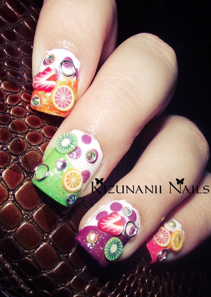 summer fruity nail designs