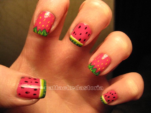 red berries inspired fruity nail designs