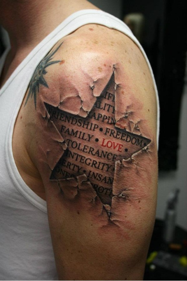 3D Star Tattoo