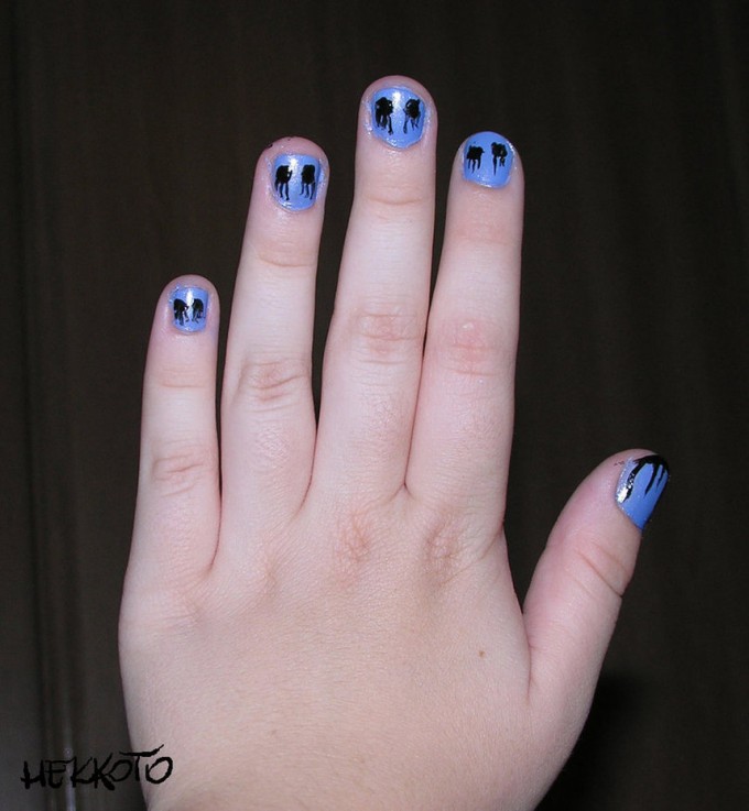 eyeless jack inspired spooky nail art design idea for halloween