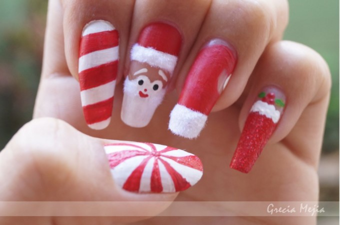 30 Best Christmas Nail Art Design Ideas Pictures 2015 – EntertainmentMesh