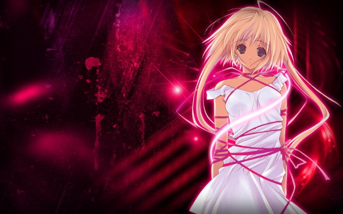 Anime Girl Pink Wallpaper