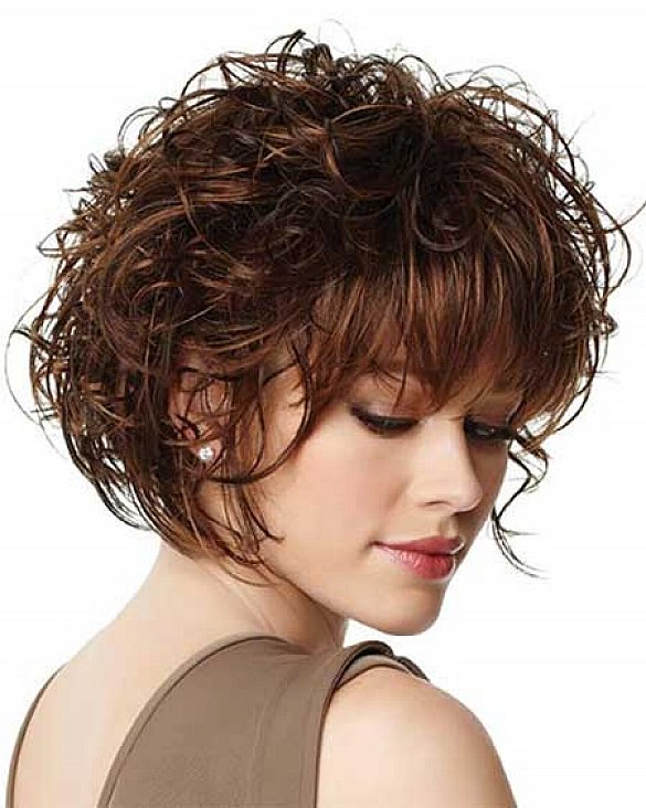 35 Cute Hairstyles For Short Curly Hair Girls ... (585 x 732 Pixel)