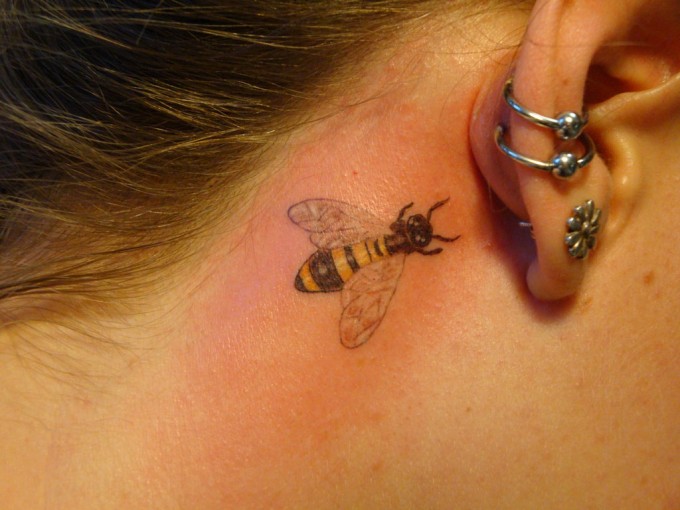 small bumble bee tattoo
