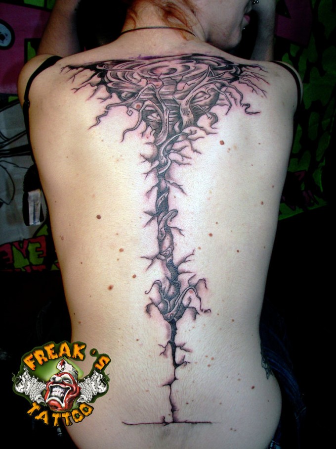 Gothic Back Tattoo