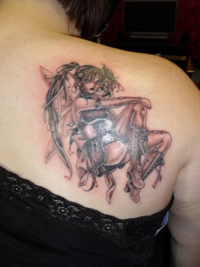 Gothic Fairy tattoo design