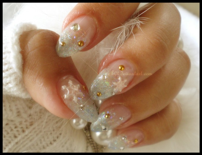 winter snow nails