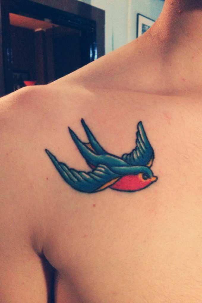 A Small Bluebird Tattoo