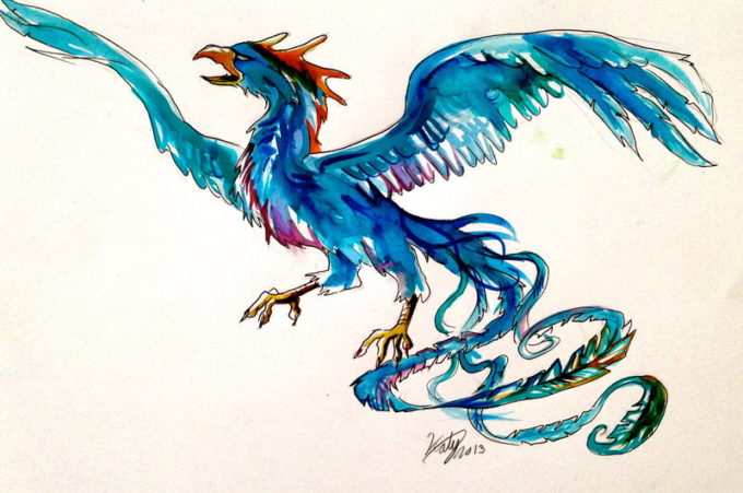 Amazing Bird Tattoo Sketch