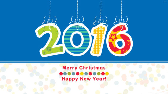 Merry Christmas-Happy New Year 2016 Wallpaper