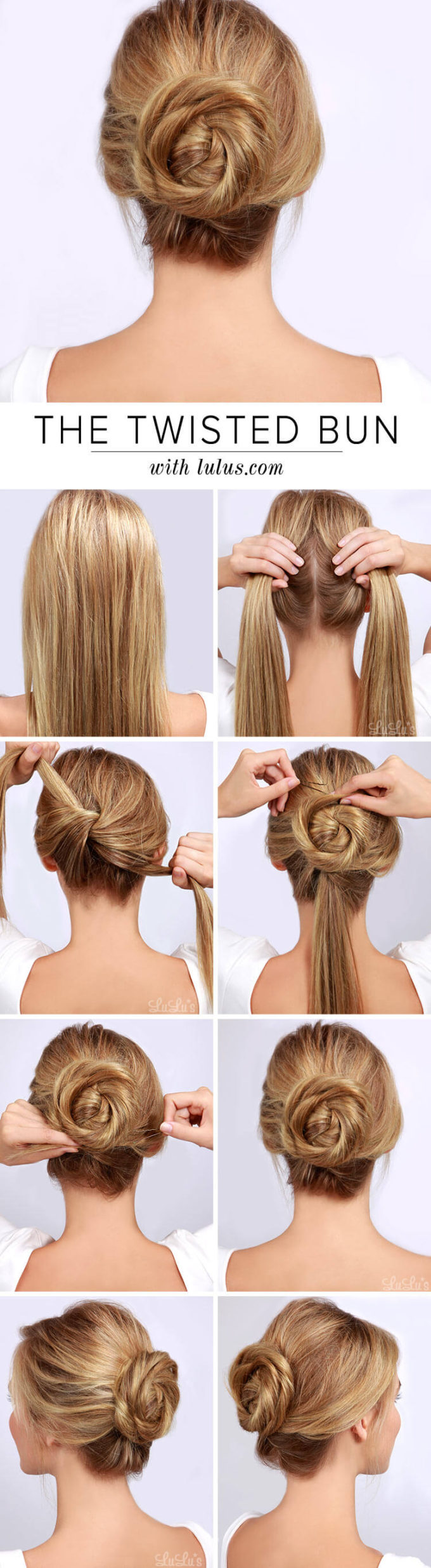 easy twist bun hairstyling