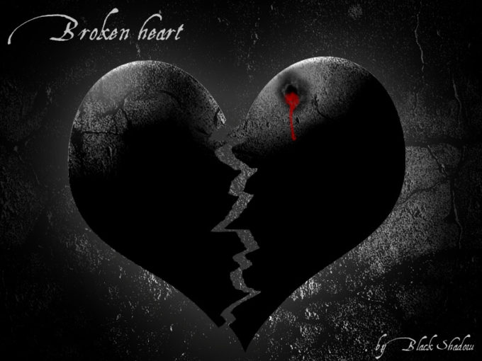 broken heart dark drained
