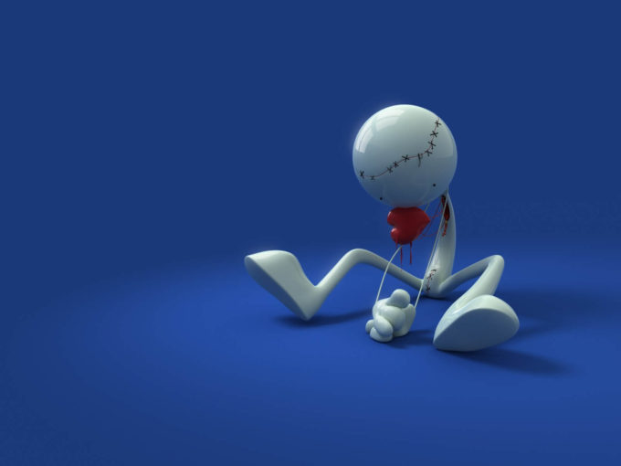 broken heart-sad feeling of love
