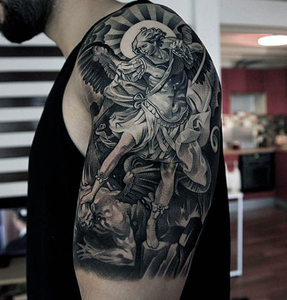 Angels Vs Demons Tattoos Back