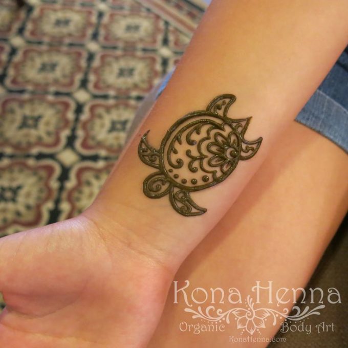 Cute turtle henna design
