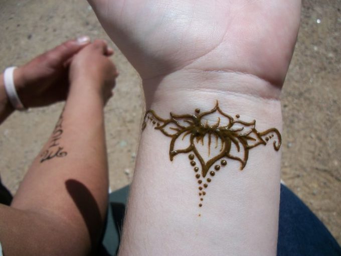 lotus henna design