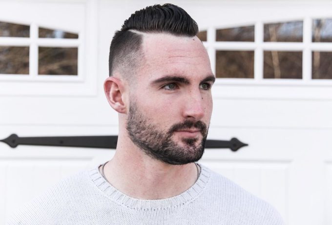modern slicked back mens hairstyle