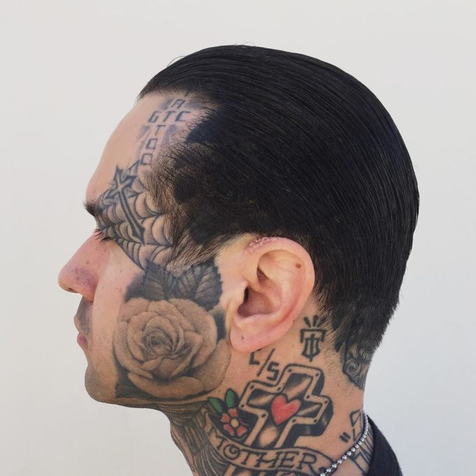 tightly slicked back mens hairstyle