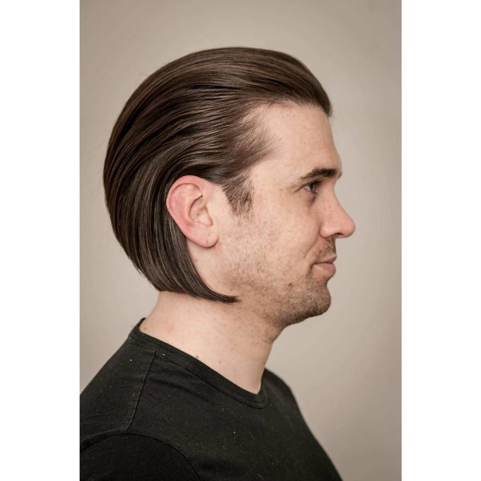 long slicked back mens hairstyle