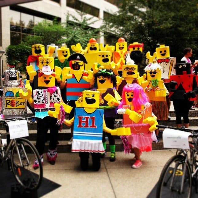Lego world theme costume for halloween group