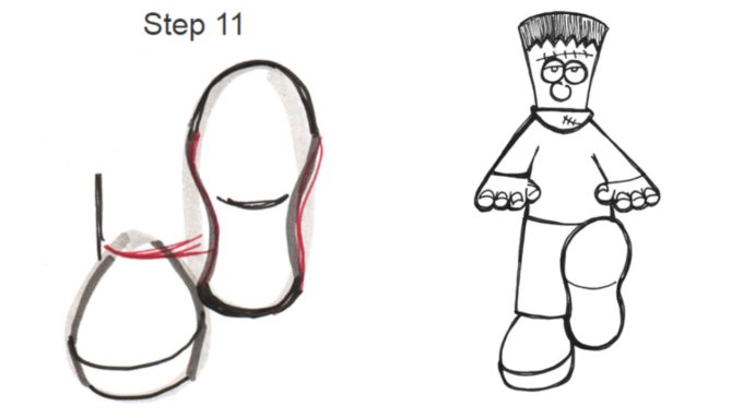 How to draw Frankenstein?