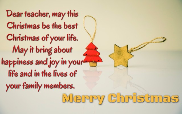 Best Christmas Wishes for teacher