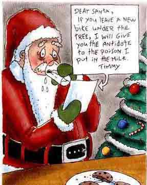funny Christmas ecard for Santa Claus
