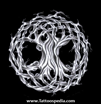 Knurly tree of life tattoo design image