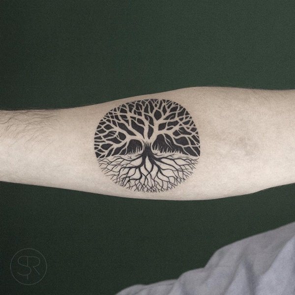 Roots and tree of life tattoos