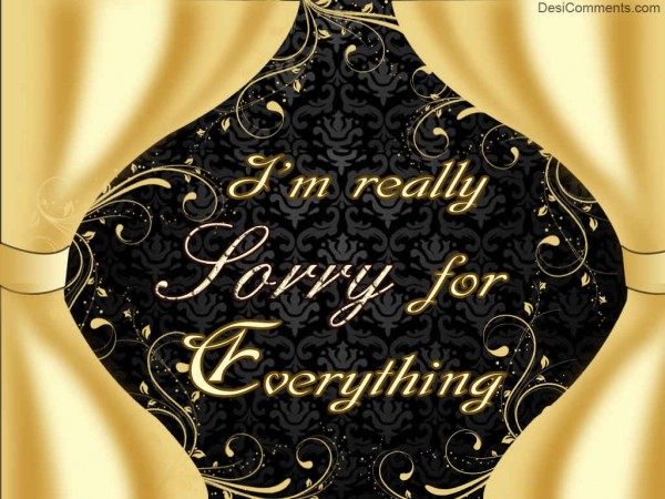 i'm really sorry for everything