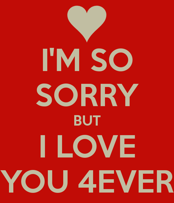 i'm so sorry but i love you 4ever