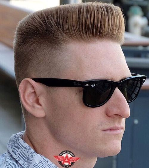 Blonde Flat Top Haircut
