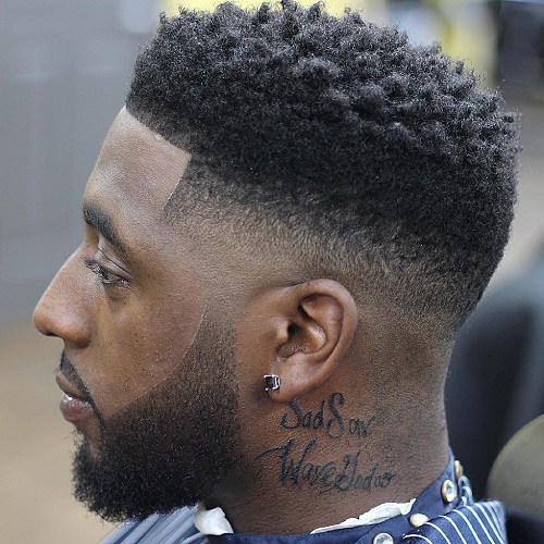 Curly Flat Top Haircut
