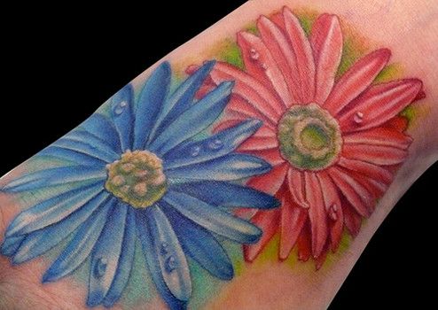 September birth flowers Aster Tattoos
