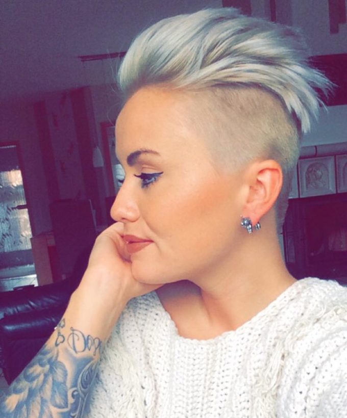 blonde undercut pixie