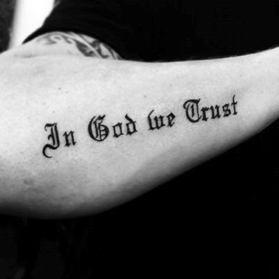 30+ Expressive In God We Trust Tattoo Designs for Men – EntertainmentMesh