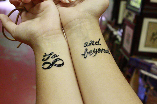 hold on — To infinite and beyond. | Meaningful tattoos for couples,  Meaningful tattoos, Romantic tattoo