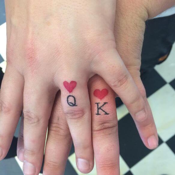 king and queen tattoos on finger for love – EntertainmentMesh