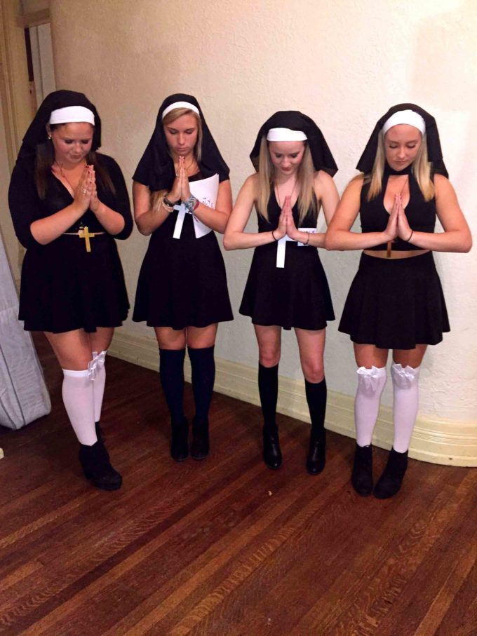 hot nun halloween costume ideas for college girls