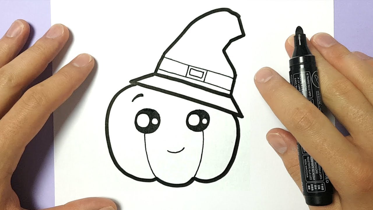 How To Draw Diy Cute Halloween Pumpkin On Paper EntertainmentMesh