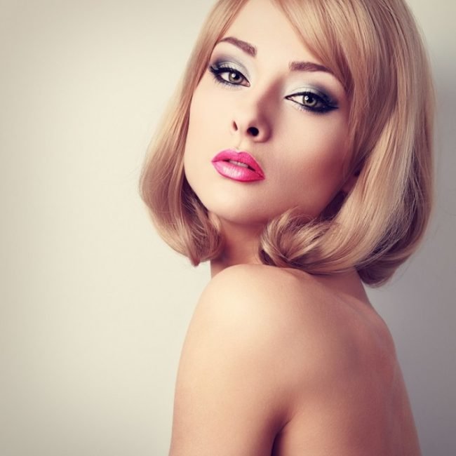 smooth curls long inverted bob