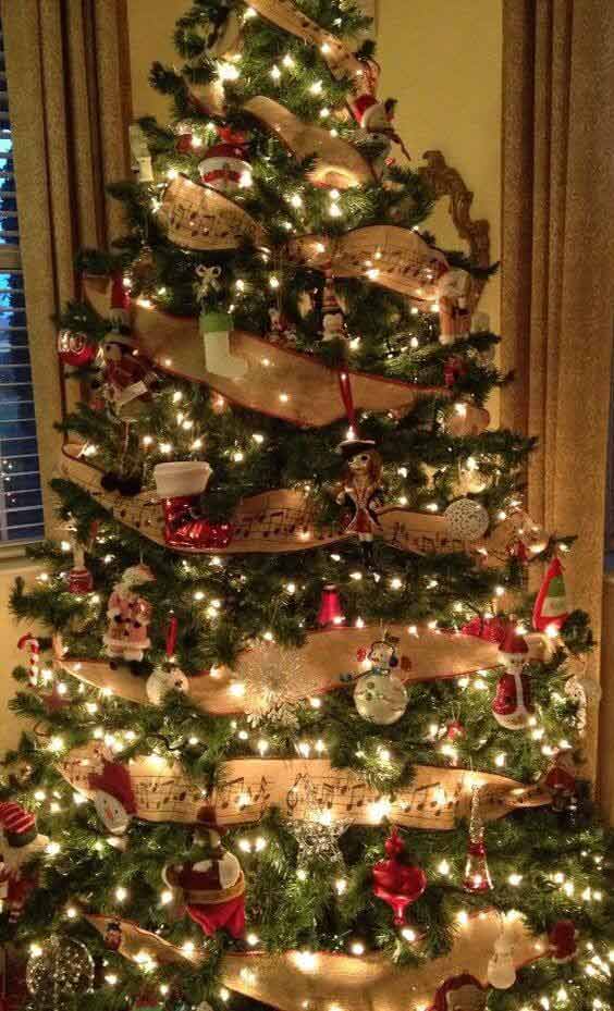 Christmas tree decors with ornaments