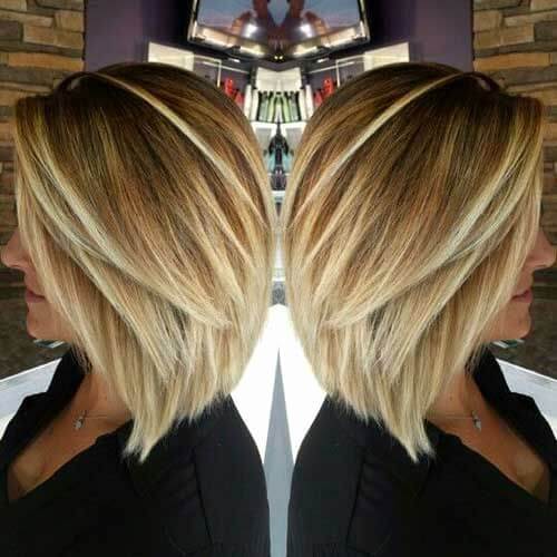 mid length layered bob