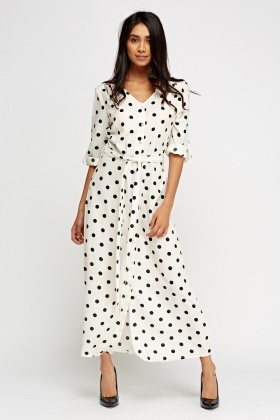black white polka dot maxi dress trends for spring 2019