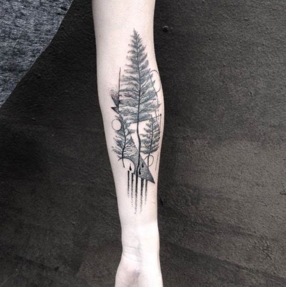 25+ Evergreen Tree Tattoo Designs and Ideas – EntertainmentMesh