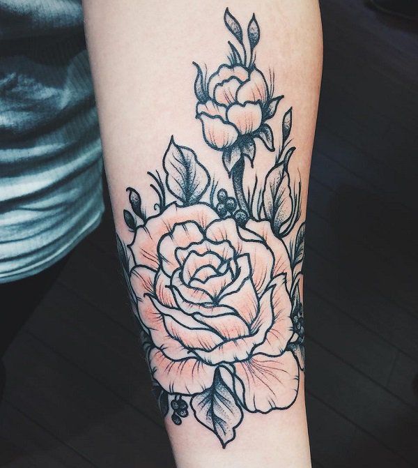 30 Delicate Forearm Flower Tattoo Designs & Ideas ...