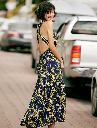printed beach chiffon maxi dress trend ideas 2019