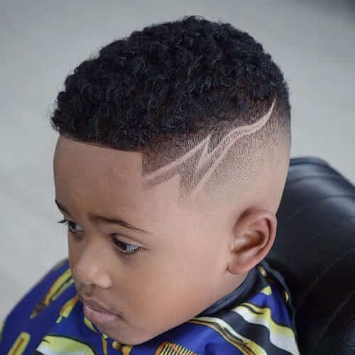 Black Boy Blurry Fade Curly Haircut Design Entertainmentmesh